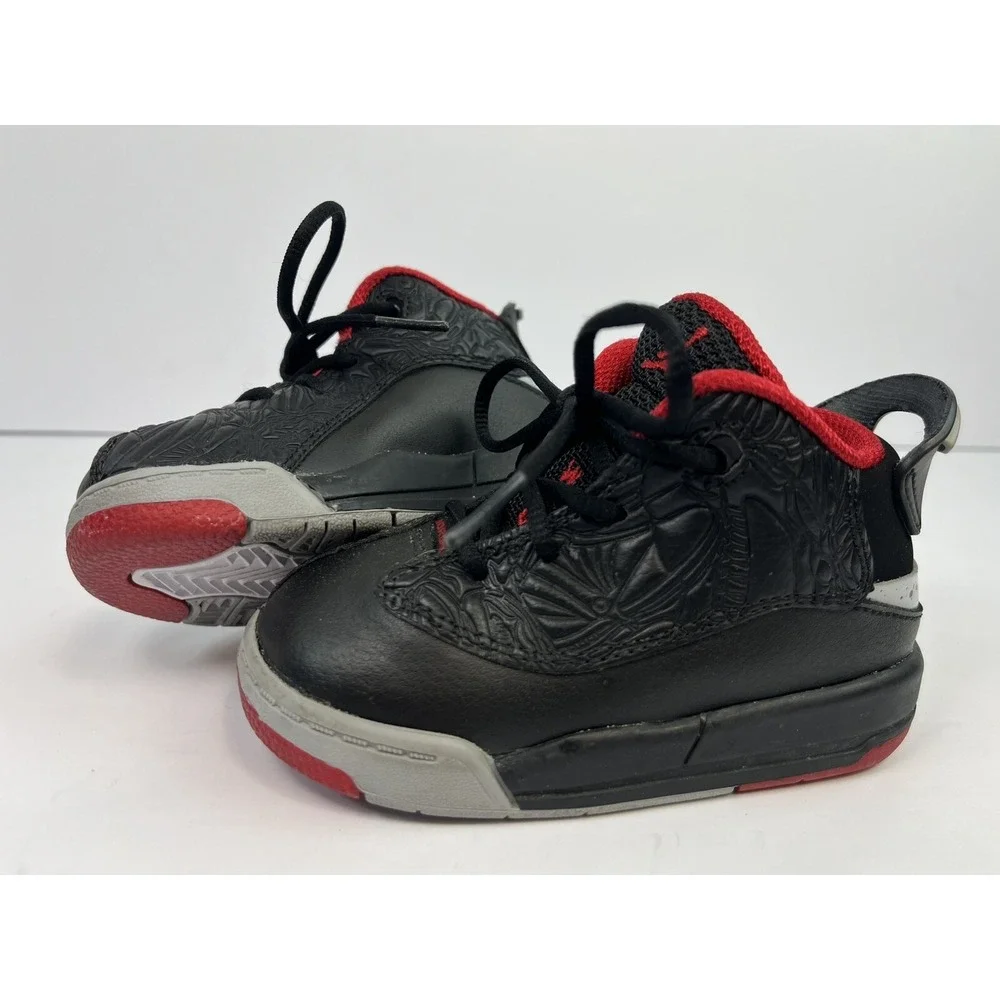 Nike Air Jordan Dub Zero Toddler Size 6C Black Red Shoes 311072-013